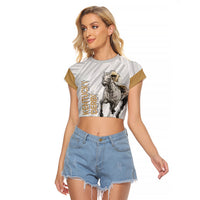 Kentucky Horse Racing Raglan Cropped T Shirt - Wonder Print Shop