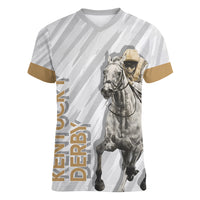 Kentucky Horse Racing Women V Neck T Shirt - Wonder Print Shop