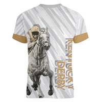 Kentucky Horse Racing Women V Neck T Shirt - Wonder Print Shop