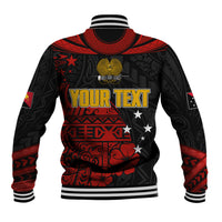 Personalised PNG Kumuls Rugby Baseball Jacket Motuan Mix Patterns LT7 - Wonder Print Shop