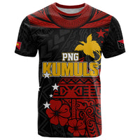 Personalised PNG Kumuls Rugby T Shirt Motuan Mix Patterns - Wonder Print Shop