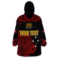 Personalised PNG Kumuls Rugby Wearable Blanket Hoodie Motuan Mix Patterns - Wonder Print Shop
