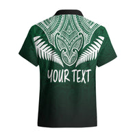 Personalised New Zealand Hawaiian Shirt Hei Matau Mix Silver Fern Basic - Wonder Print Shop