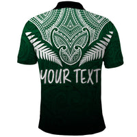 Peronsalised New Zealand Polo Shirt Hei Matau Mix Silver Fern Basic - Wonder Print Shop