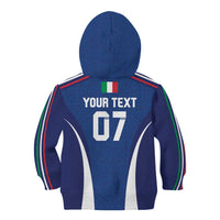 Italy Football 2024 Custom Kid Hoodie Gli Azzurri - Renaissance Inspired - Wonder Print Shop