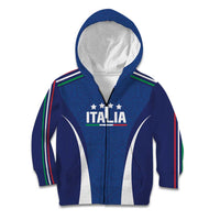Italy Football 2024 Custom Kid Hoodie Gli Azzurri - Renaissance Inspired - Wonder Print Shop