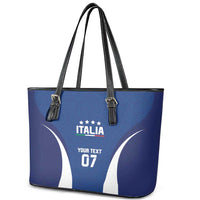Italy Football 2024 Custom Leather Tote Bag Gli Azzurri - Renaissance Inspired - Wonder Print Shop