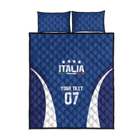 Italy Football 2024 Custom Quilt Bed Set Gli Azzurri - Renaissance Inspired - Wonder Print Shop