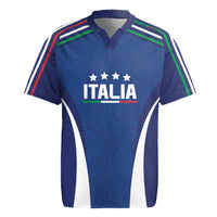 Italy Football 2024 Custom Rugby Jersey Gli Azzurri - Renaissance Inspired - Wonder Print Shop