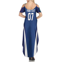 Italy Football 2024 Custom Summer Maxi Dress Gli Azzurri - Renaissance Inspired - Wonder Print Shop