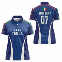 Italy Football 2024 Custom Women Polo Shirt Gli Azzurri - Renaissance Inspired - Wonder Print Shop