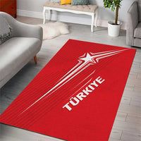 Turkiye Football 2024 Custom Area Rug Crescent-Stars Basic Style LT7 - Wonder Print Shop