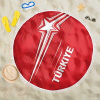 Turkiye Football 2024 Custom Beach Blanket Crescent-Stars Basic Style LT7 - Wonder Print Shop