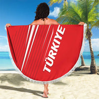 Turkiye Football 2024 Custom Beach Blanket Crescent-Stars Basic Style LT7 - Wonder Print Shop
