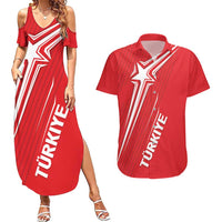 Turkiye Football 2024 Custom Couples Matching Summer Maxi Dress and Hawaiian Shirt Crescent-Stars Basic Style LT7 - Wonder Print Shop