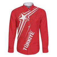 Turkiye Football 2024 Custom Family Matching Off The Shoulder Long Sleeve Dress and Hawaiian Shirt Crescent-Stars Basic Style - Wonder Print Shop