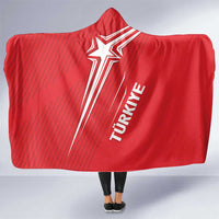 Turkiye Football 2024 Custom Hooded Blanket Crescent-Stars Basic Style