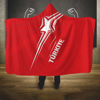 Turkiye Football 2024 Custom Hooded Blanket Crescent-Stars Basic Style
