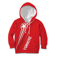 Turkiye Football 2024 Custom Kid Hoodie Crescent-Stars Basic Style - Wonder Print Shop