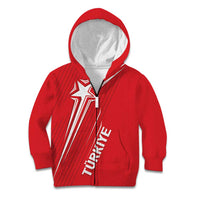 Turkiye Football 2024 Custom Kid Hoodie Crescent-Stars Basic Style - Wonder Print Shop