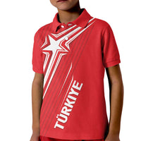 Turkiye Football 2024 Custom Kid Polo Shirt Crescent-Stars Basic Style - Wonder Print Shop