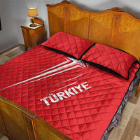 Turkiye Football 2024 Custom Quilt Bed Set Crescent-Stars Basic Style - Wonder Print Shop