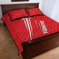 Turkiye Football 2024 Custom Quilt Bed Set Crescent-Stars Basic Style - Wonder Print Shop