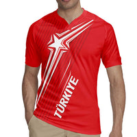 Turkiye Football 2024 Custom Rugby Jersey Crescent-Stars Basic Style - Wonder Print Shop