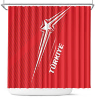 Turkiye Football 2024 Custom Shower Curtain Crescent-Stars Basic Style