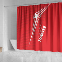 Turkiye Football 2024 Custom Shower Curtain Crescent-Stars Basic Style