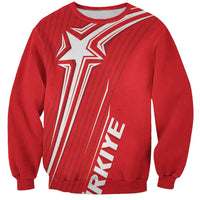 Turkiye Football 2024 Custom Sweatshirt Crescent-Stars Basic Style - Wonder Print Shop