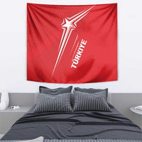 Turkiye Football 2024 Custom Tapestry Crescent-Stars Basic Style - Wonder Print Shop