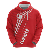 Turkiye Football 2024 Custom Zip Hoodie Crescent-Stars Basic Style - Wonder Print Shop