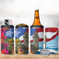 Puerto Rico El Morro 4 in 1 Can Cooler Tumbler Boriken Seascape - Wonder Print Shop
