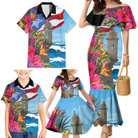 Puerto Rico El Morro Family Matching Mermaid Dress and Hawaiian Shirt Boriken Seascape - Wonder Print Shop