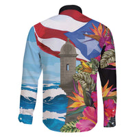 Puerto Rico El Morro Family Matching Off The Shoulder Long Sleeve Dress and Hawaiian Shirt Boriken Seascape - Wonder Print Shop