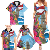 Puerto Rico El Morro Family Matching Summer Maxi Dress and Hawaiian Shirt Boriken Seascape - Wonder Print Shop