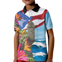 Puerto Rico El Morro Kid Polo Shirt Boriken Seascape - Wonder Print Shop