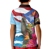 Puerto Rico El Morro Kid Polo Shirt Boriken Seascape - Wonder Print Shop