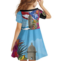 Puerto Rico El Morro Kid Short Sleeve Dress Boriken Seascape - Wonder Print Shop
