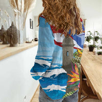 Puerto Rico El Morro Women Casual Shirt Boriken Seascape - Wonder Print Shop