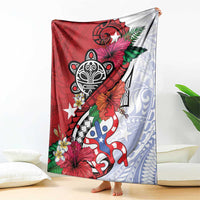 Puerto Rico Boricua Blanket Taino - Polynesia Tribal Mix - Wonder Print Shop