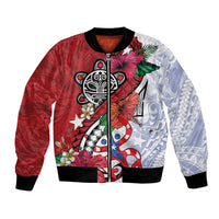 Puerto Rico Boricua Bomber Jacket Taino - Polynesia Tribal Mix - Wonder Print Shop
