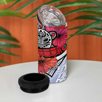 Puerto Rico Boricua 4 in 1 Can Cooler Tumbler Taino - Polynesia Tribal Mix - Wonder Print Shop