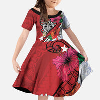 Puerto Rico Boricua Family Matching Mermaid Dress and Hawaiian Shirt Taino - Polynesia Tribal Mix - Wonder Print Shop