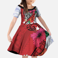 Puerto Rico Boricua Family Matching Off Shoulder Maxi Dress and Hawaiian Shirt Taino - Polynesia Tribal Mix - Wonder Print Shop