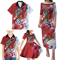Puerto Rico Boricua Family Matching Puletasi and Hawaiian Shirt Taino - Polynesia Tribal Mix - Wonder Print Shop