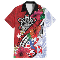 Puerto Rico Boricua Family Matching Short Sleeve Bodycon Dress and Hawaiian Shirt Taino - Polynesia Tribal Mix - Wonder Print Shop