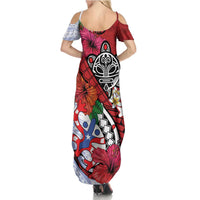 Puerto Rico Boricua Family Matching Summer Maxi Dress and Hawaiian Shirt Taino - Polynesia Tribal Mix - Wonder Print Shop