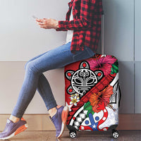 Puerto Rico Boricua Luggage Cover Taino - Polynesia Tribal Mix - Wonder Print Shop
